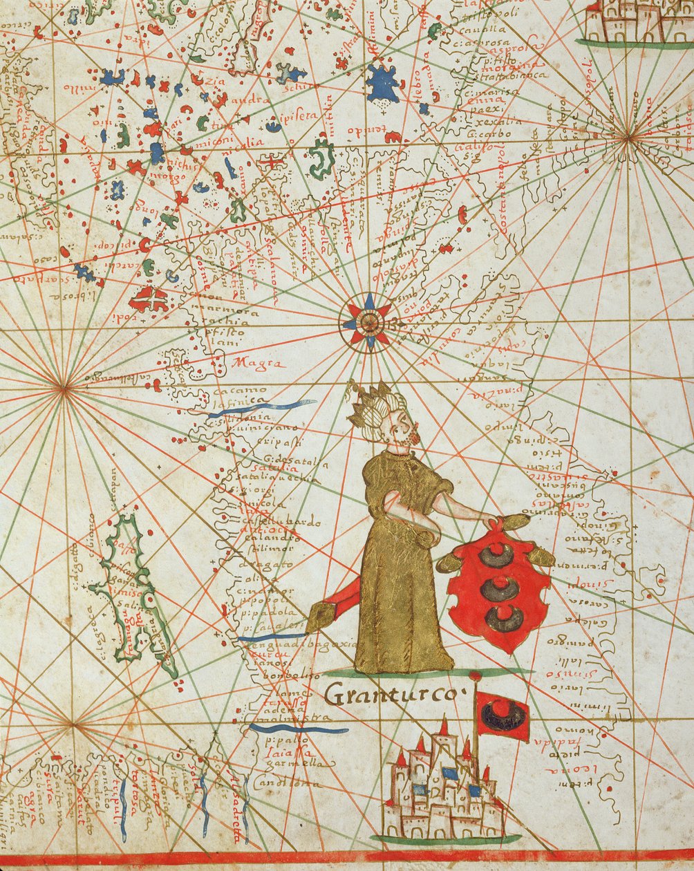 Het Turkse Rijk, uit een nautische atlas, 1646 door Italian School