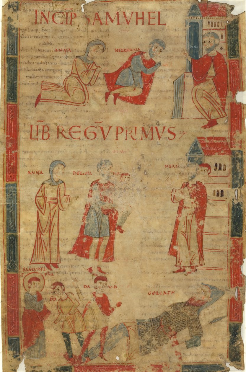 Vier Scènes uit het Eerste Boek van Samuel door Italian 11th Century