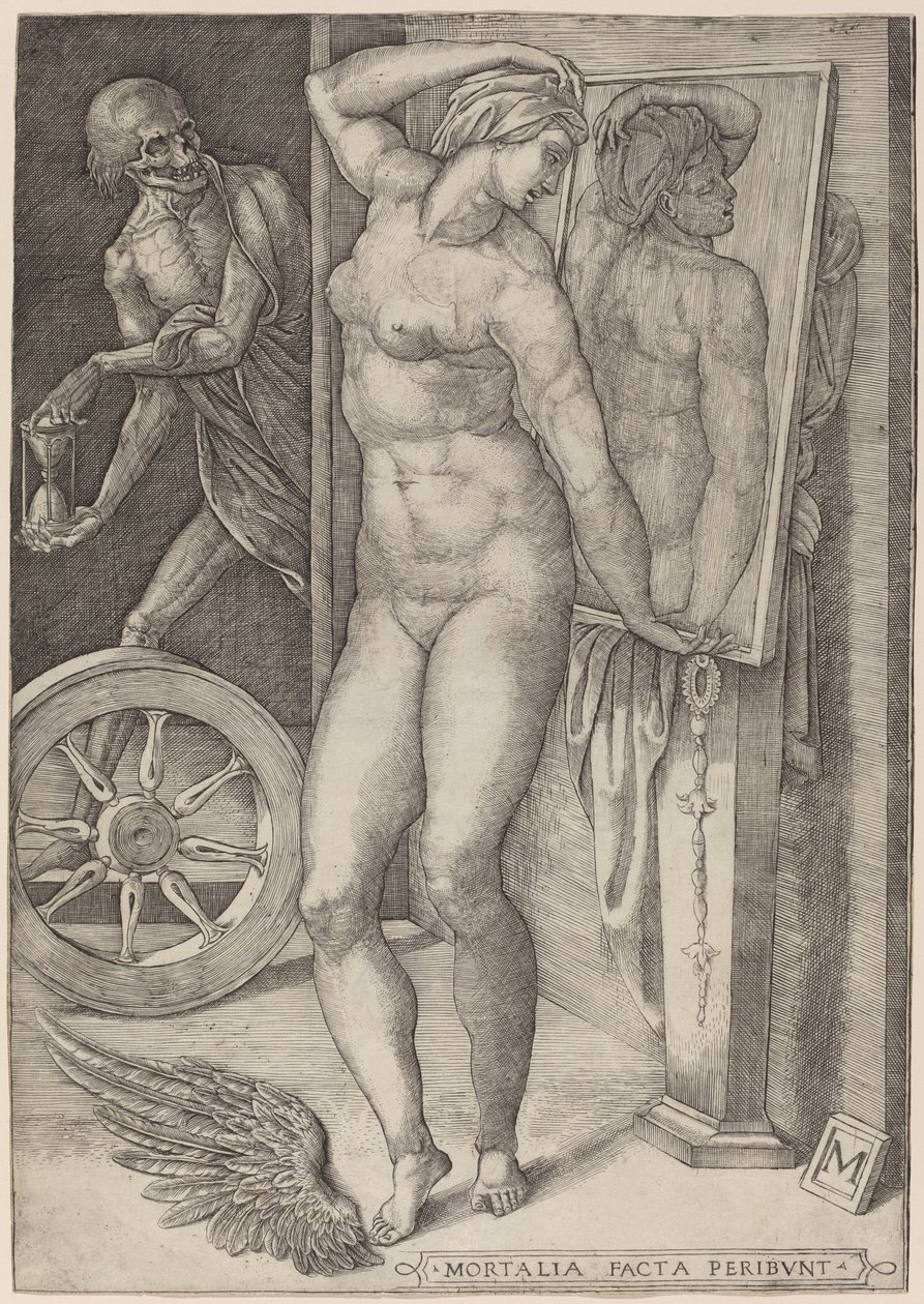 Allegorie van de IJdelheid (De Dood Verrast een Vrouw) door Italian 16th Century