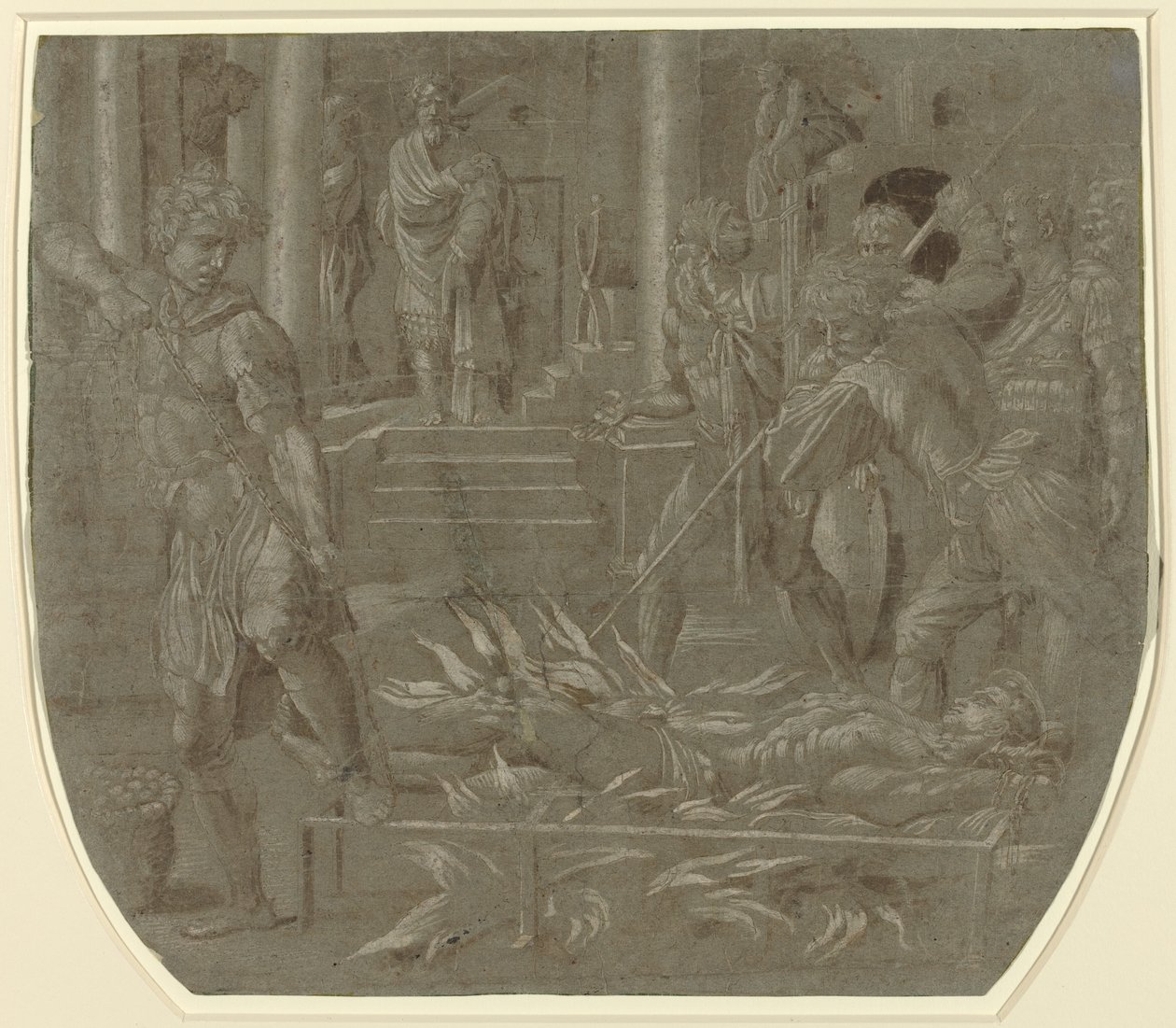 Het Martelaarschap van Sint-Laurentius door Italian 16th Century