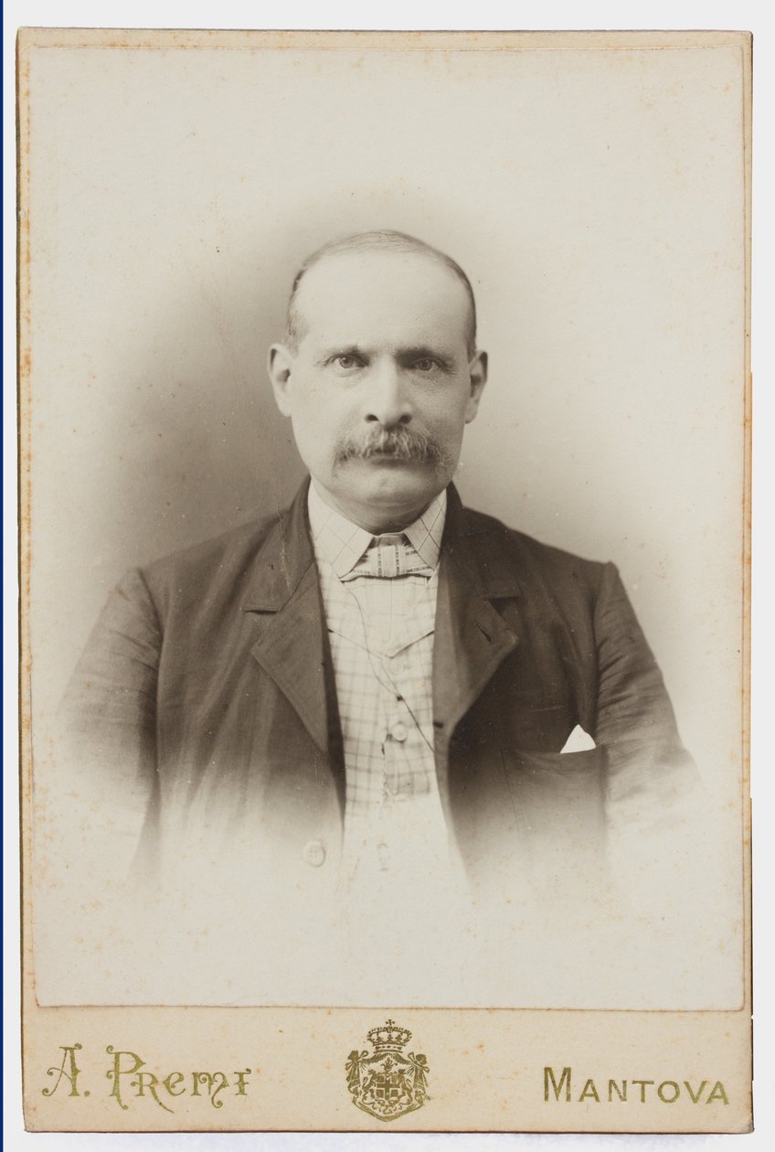 Foto op een ansichtkaart van de schilder Albano Lugli door Italian Photographer