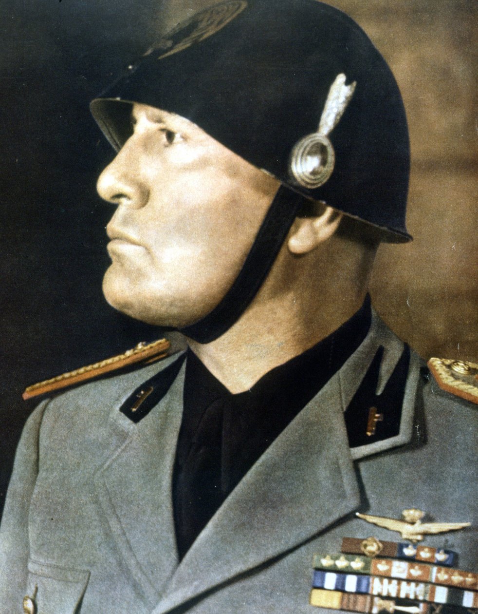 Portret van Mussolini door Italian Photographer