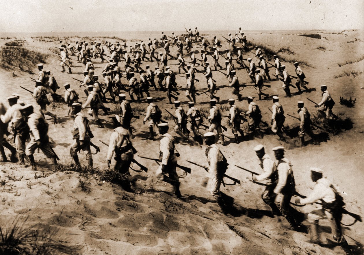 De Italiaanse landing in Benghasi (of Bengazi) (Libië) in Cyrenaica door Italian Photographer
