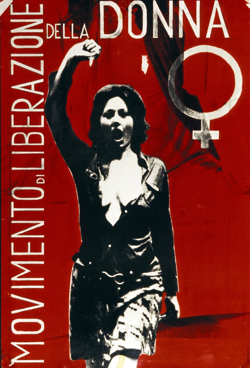 Italiaanse poster voor de vrouwenbevrijdingsbeweging. door Italian School