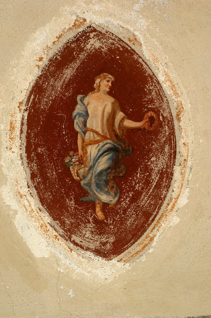 Allegorie op Overvloed, Fresco, Ternengo Gromo Paleis (16e eeuw), Middeleeuwse wijk in Piazzo, Biella, Piemonte, Italië door Italian School