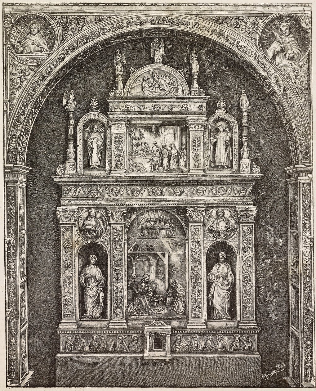 Altaar in de kerk van St Cita, door Antonello Gagini, Palermo door Italian School