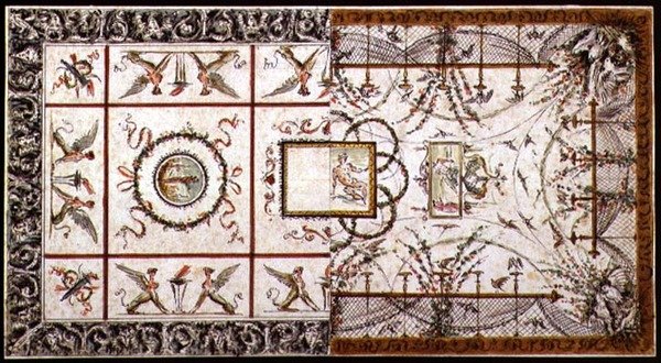Alternatieve ontwerpen voor een neoklassiek plafond, c.1800 door Italian School