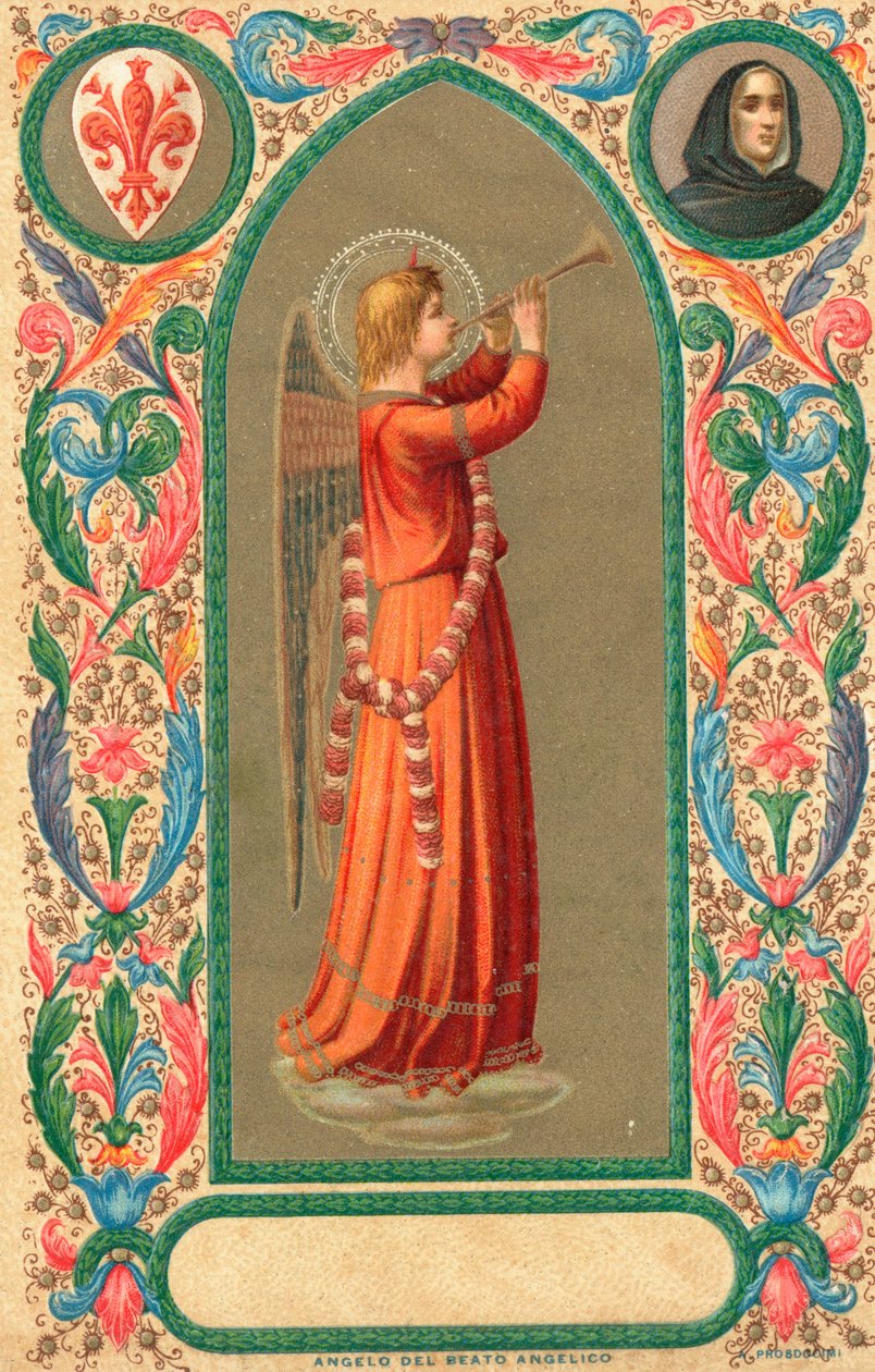 Beato Angelico (kleurenlitho) door Italian School