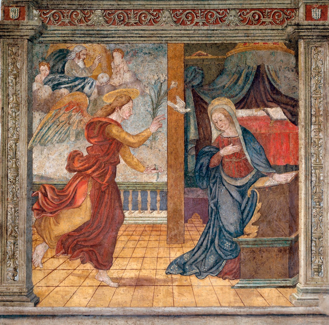 Anonieme fresco uit het einde van de 15e eeuw door Italian School