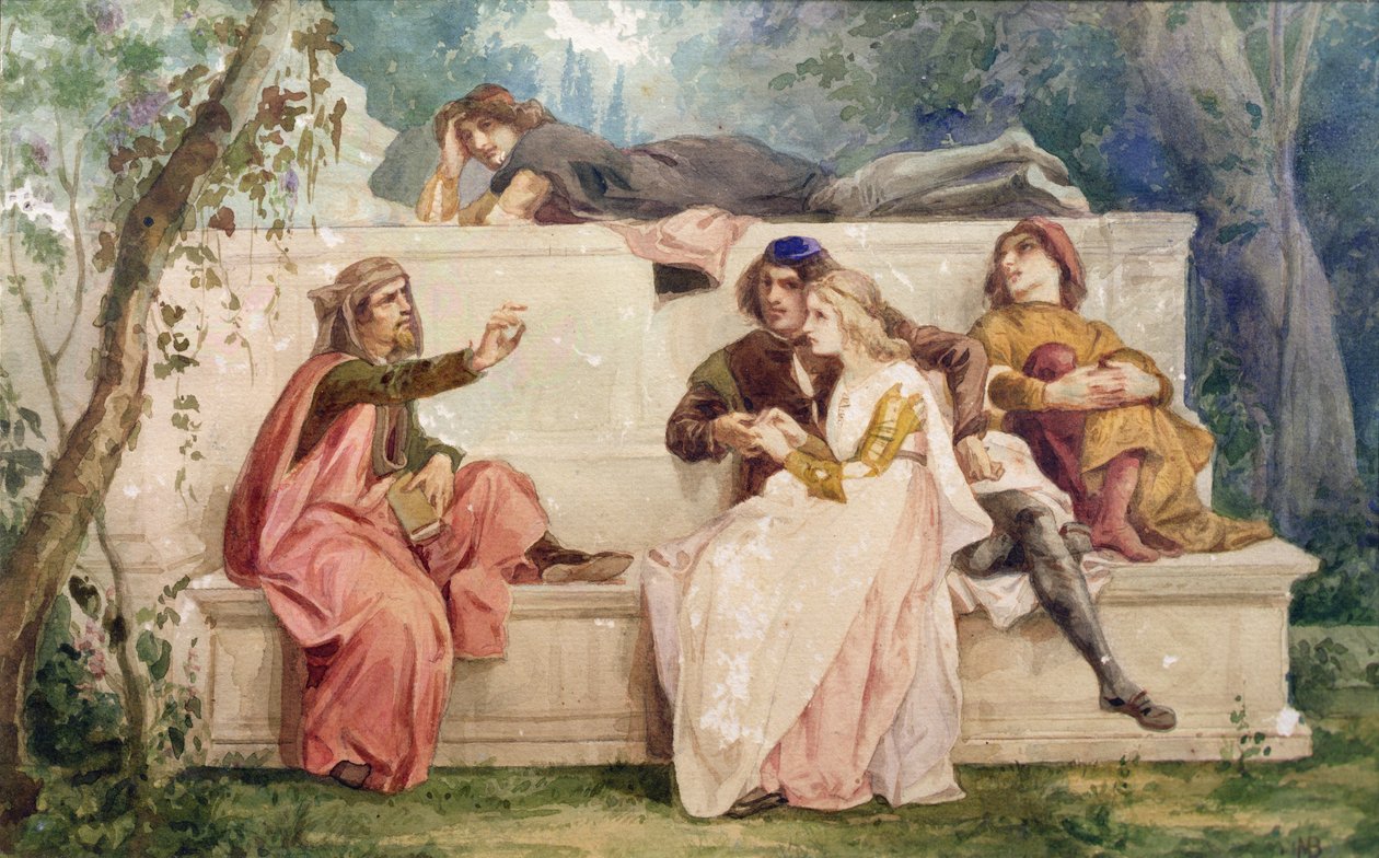 Ariosto en Tiziano door Italian School