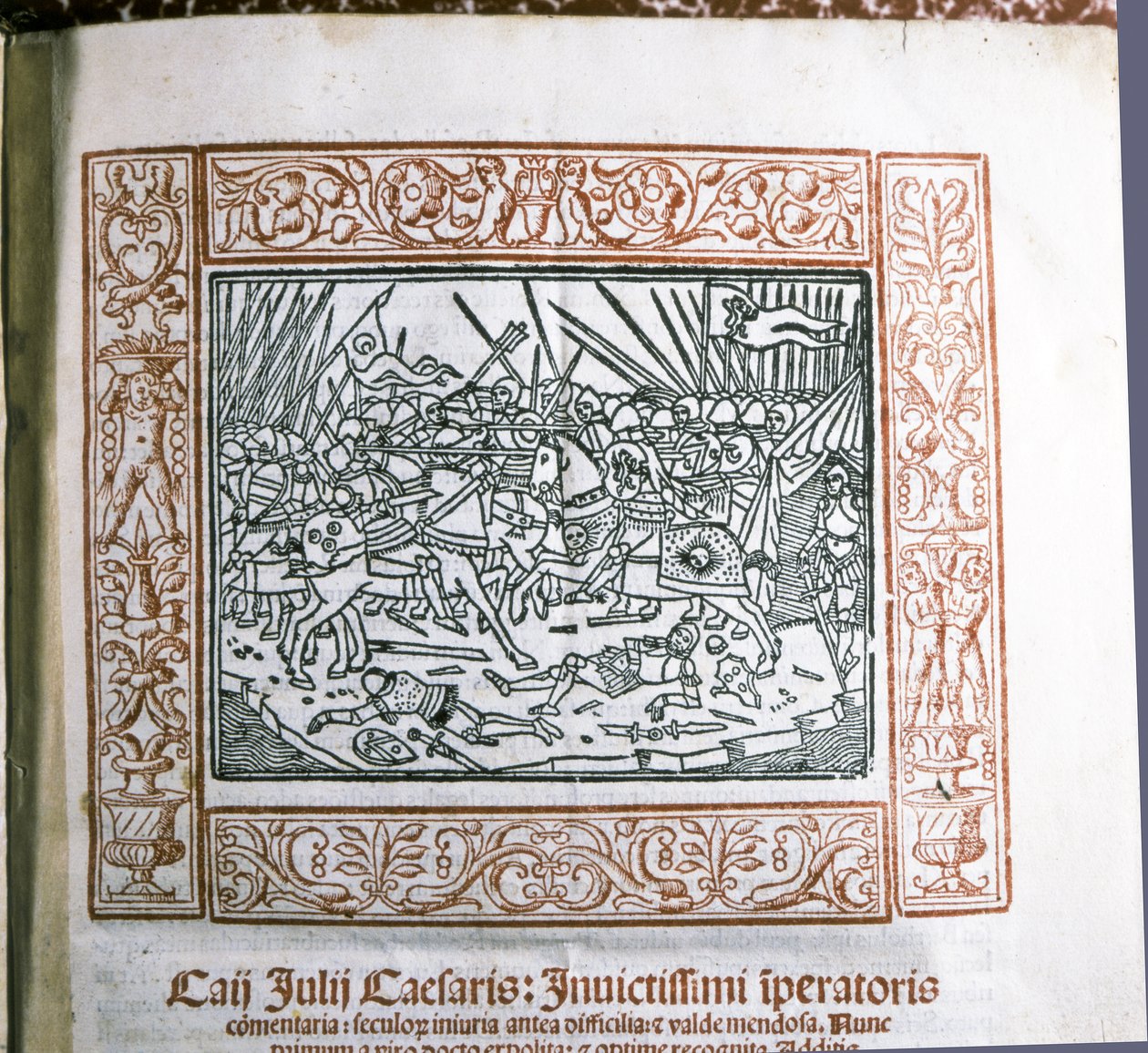 CAESAR Gaius Iulius: Illustratie uit Caesars "Commentarii de Bello Gallico", ca. 1511 door Italian School