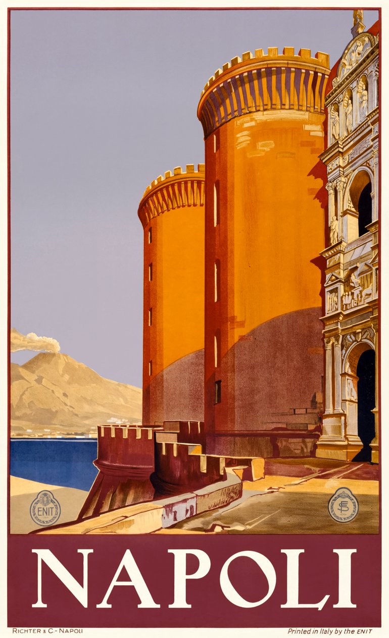 Castel Nuovo in Napels door Italian School