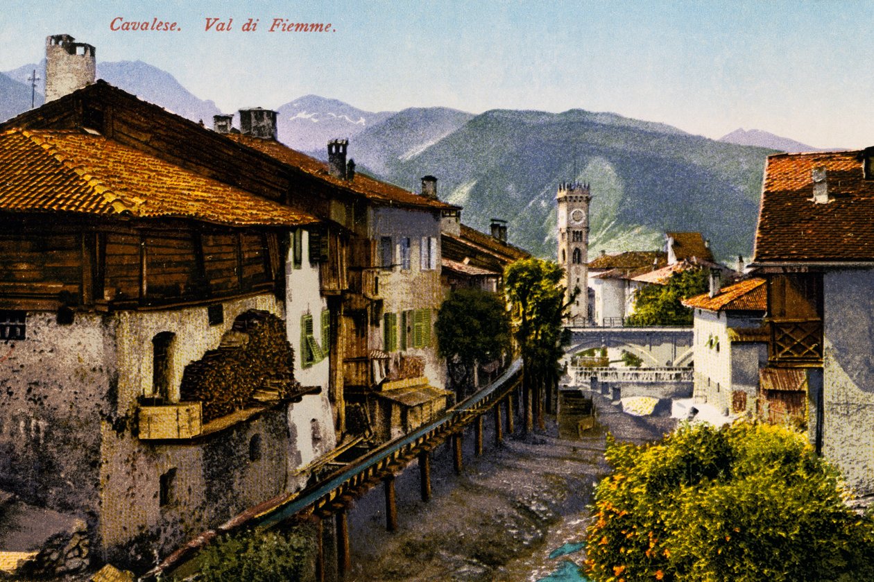 Cavalese, Val di Fiemme, ansichtkaart, Trentino-Alto Adige, Italië, 20e eeuw door Italian School