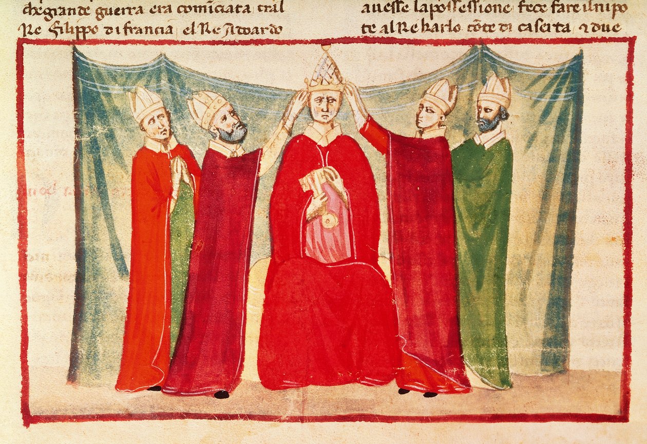 Kroning van paus Bonifatius VIII door Italian School