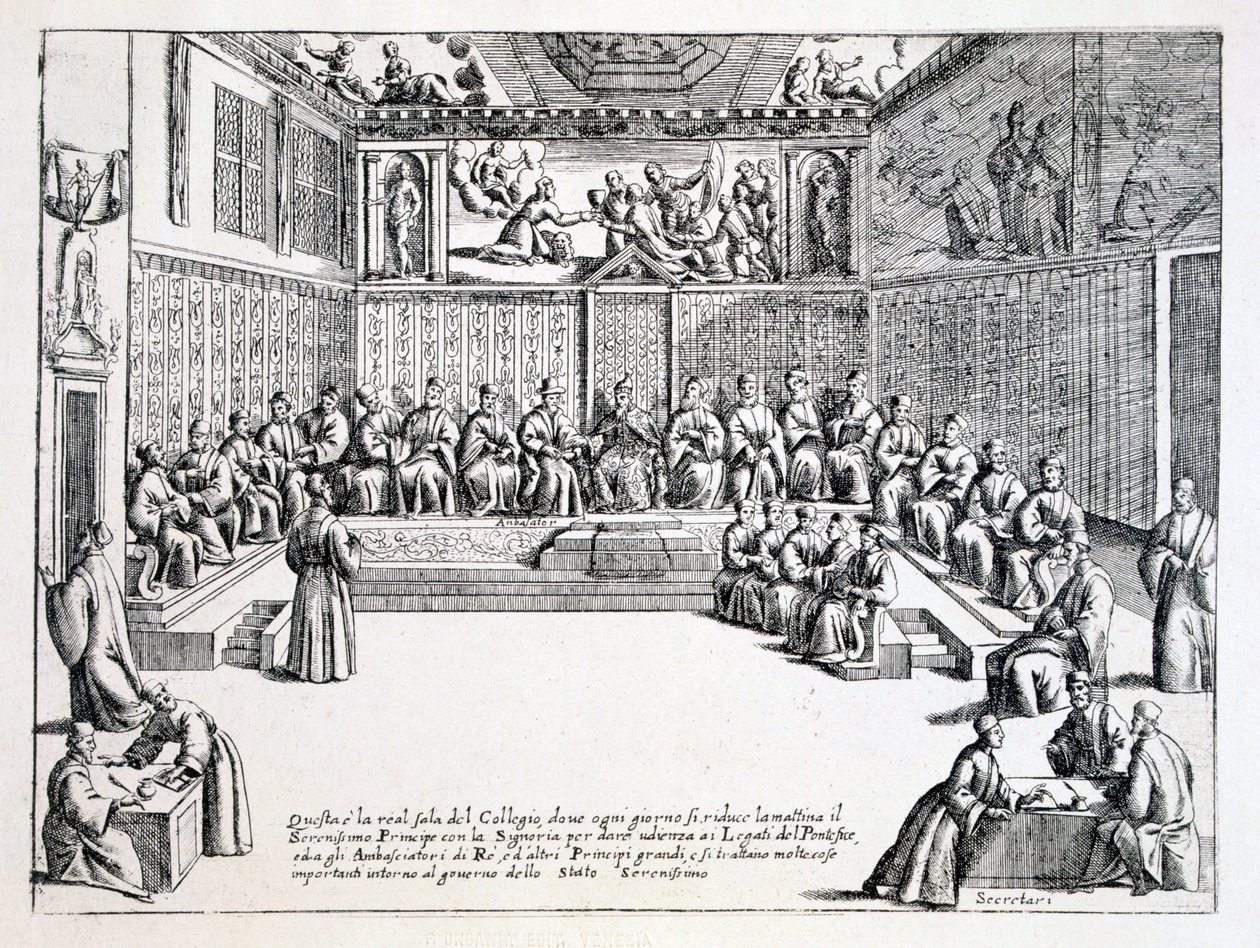Raadzaal van de Doge van Venetië, 1876 door Italian School