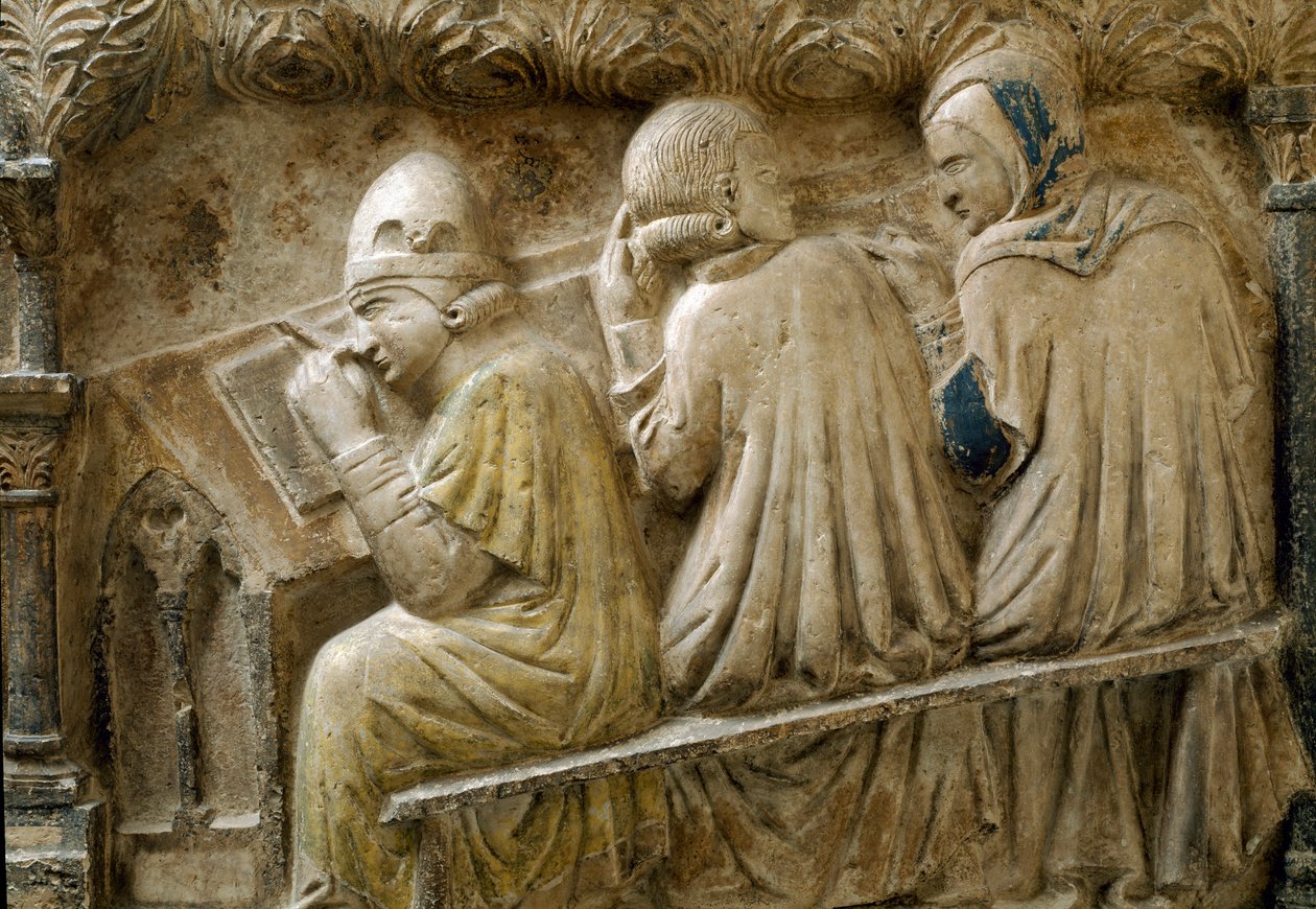 Detail van studenten die de cursus van Bonifacio Galluzzi volgen door Italian School