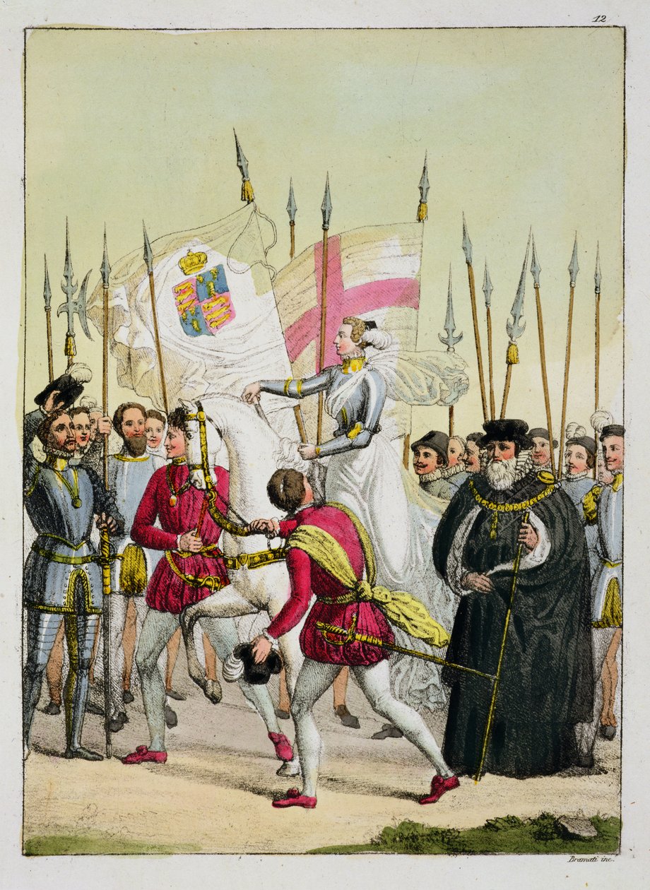 Elizabeth I, plaat 12 uit De geschiedenis van de naties door Italian School