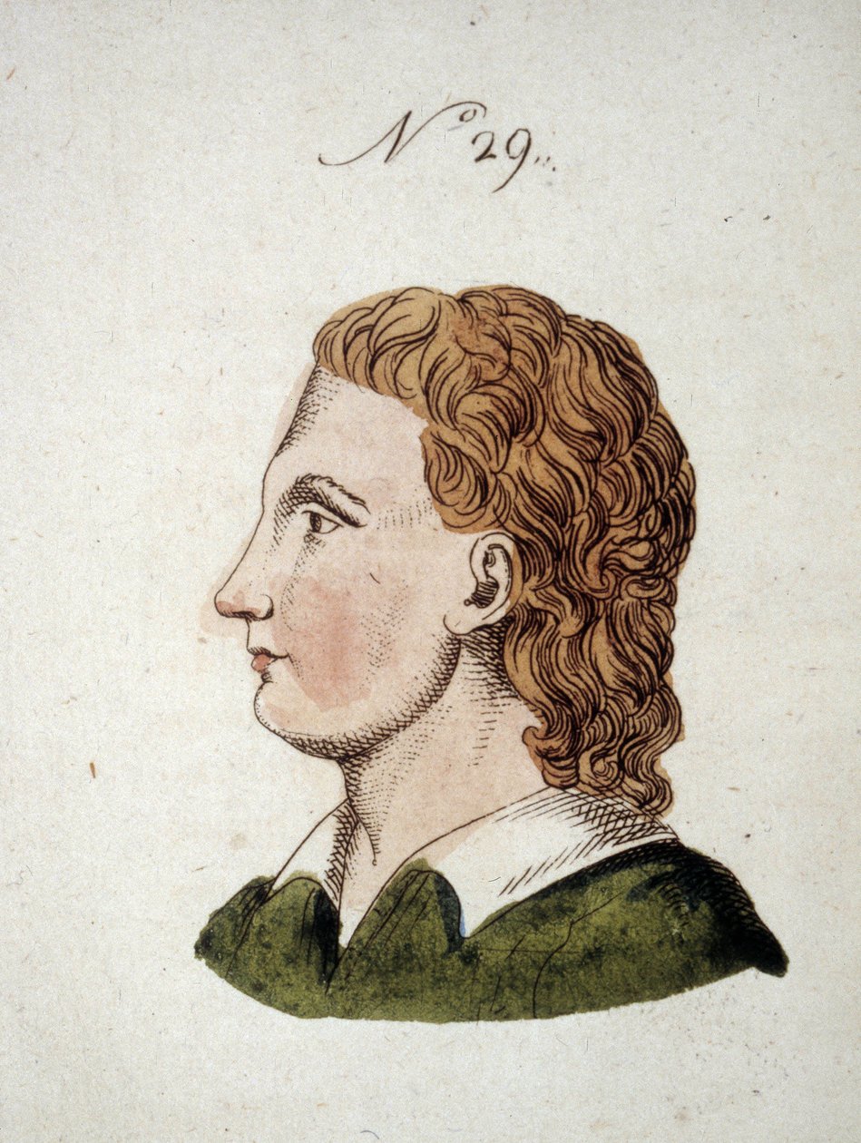 Figuur nummer 29 die het gezicht van een man voorstelt in 