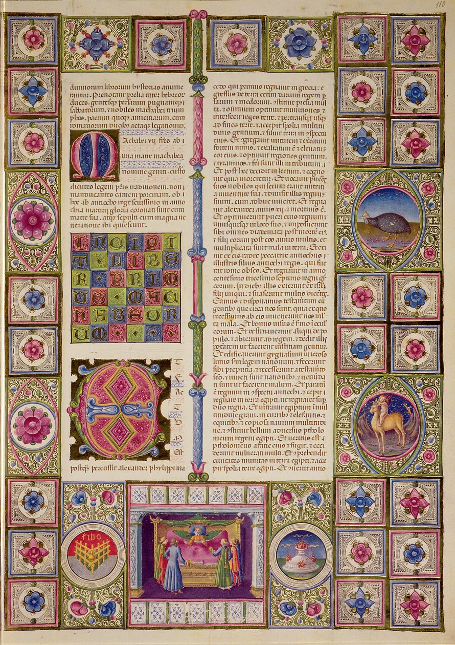 Opening van het Eerste Boek van de Makkabeeën, uit de Borso d