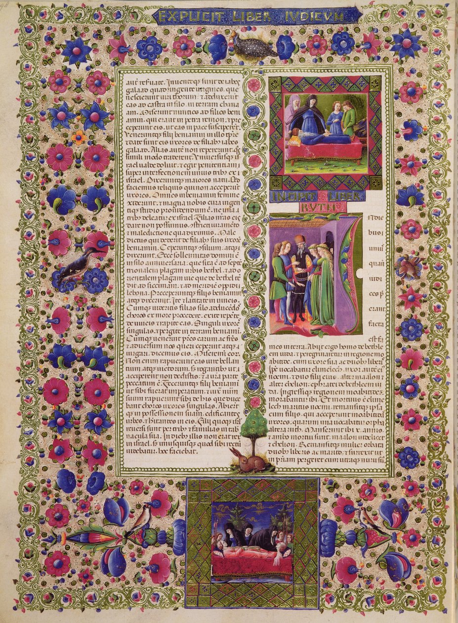 Fol.280r Opening van het Boek Ruth, uit de Borso d