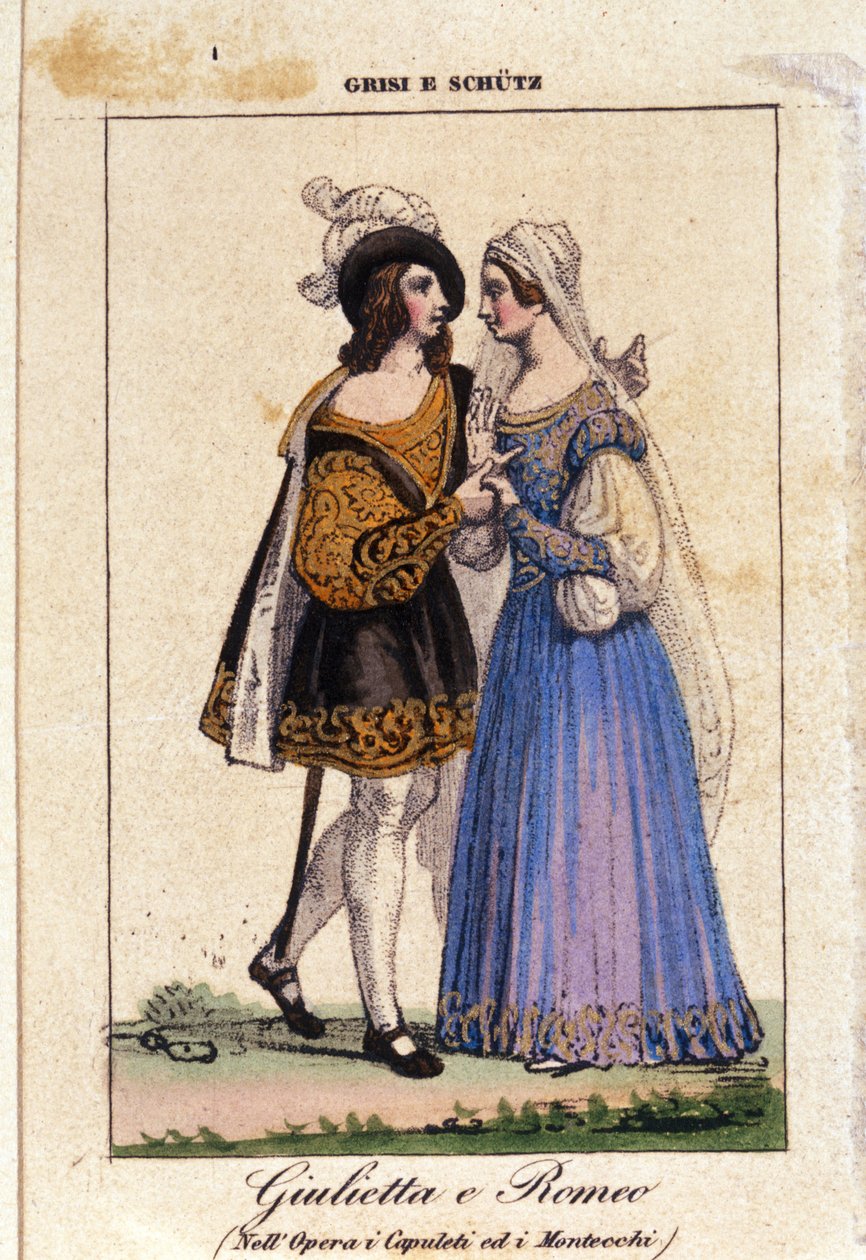 Giulia Grisi en Schutz interpreteren Romeo en Julia in 
