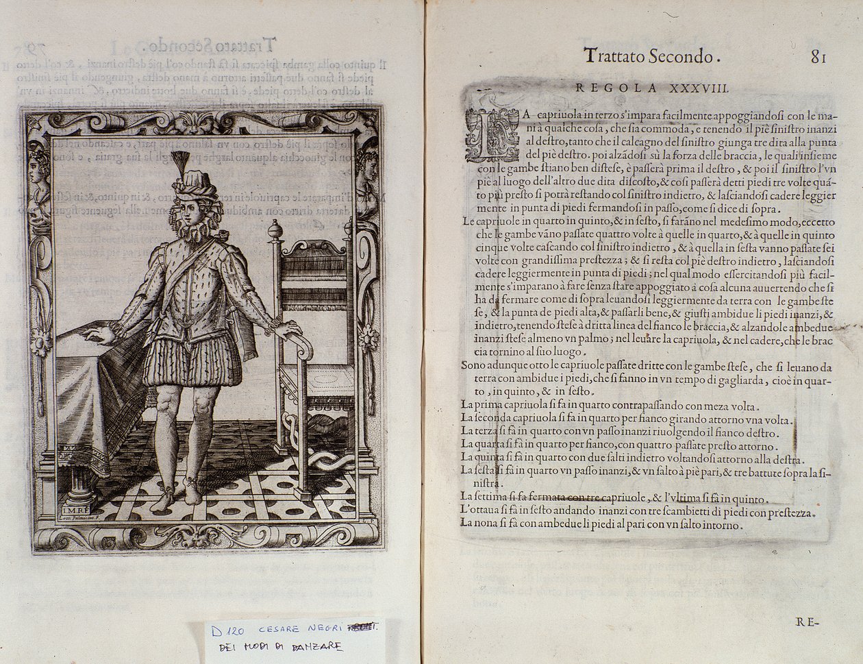 Hoe de capriola te dansen Dubbele pagina van Le Gratie d