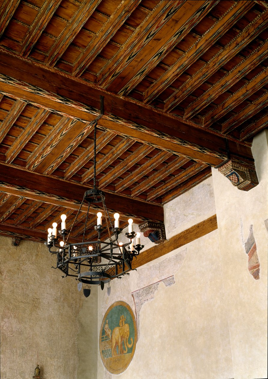 Interieurzicht van het stadhuis (palazzo degli Anziani) door Italian School