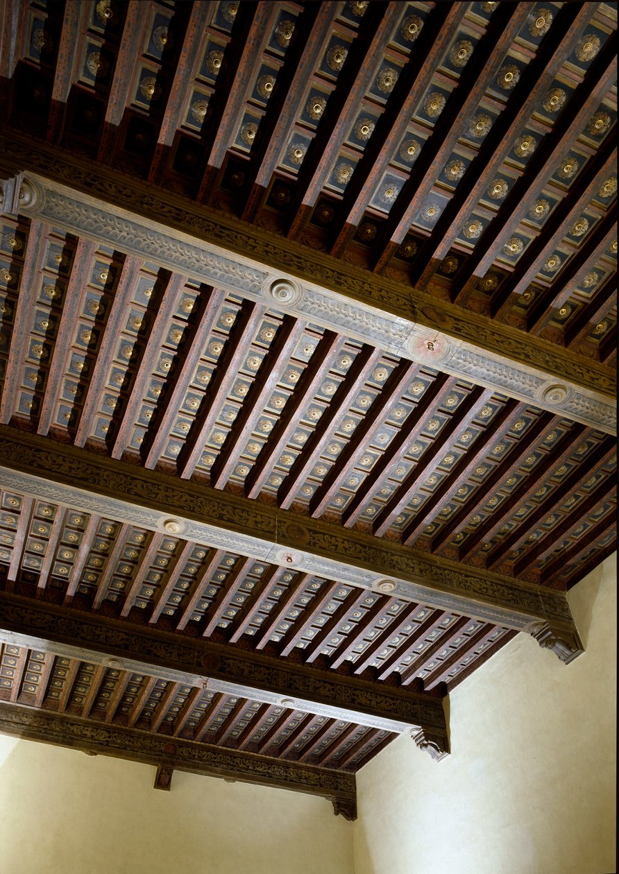 Interieurzicht van het stadhuis (palazzo degli Anziani) door Italian School