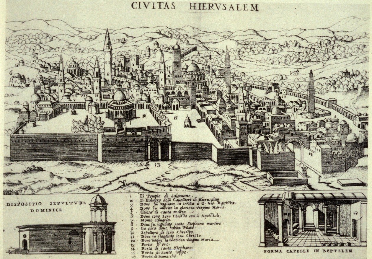Jeruzalem, 1581 door Italian School