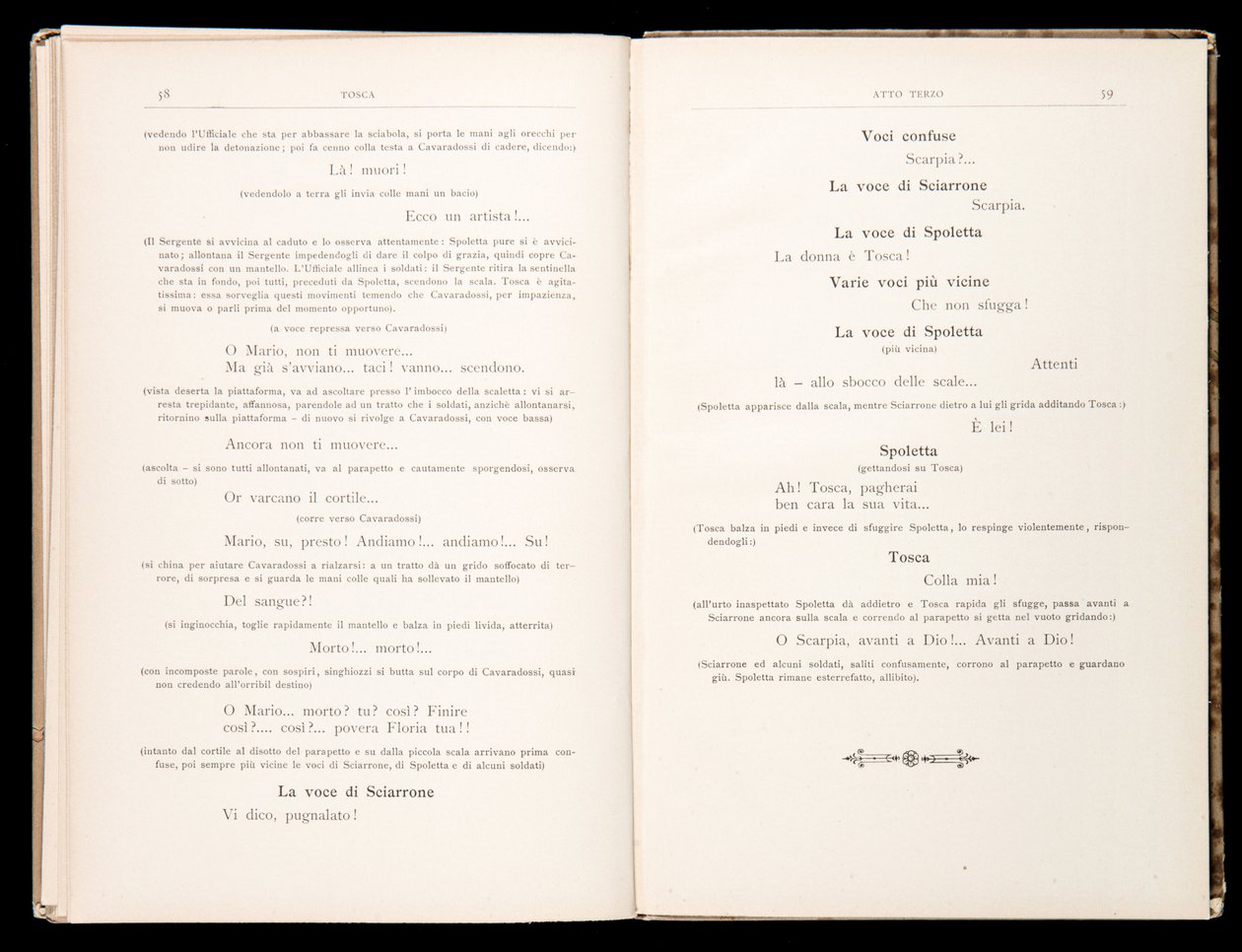 Libretto della Tosca door Giacomo Puccini, Edition Ricordi, Italië door Italian School