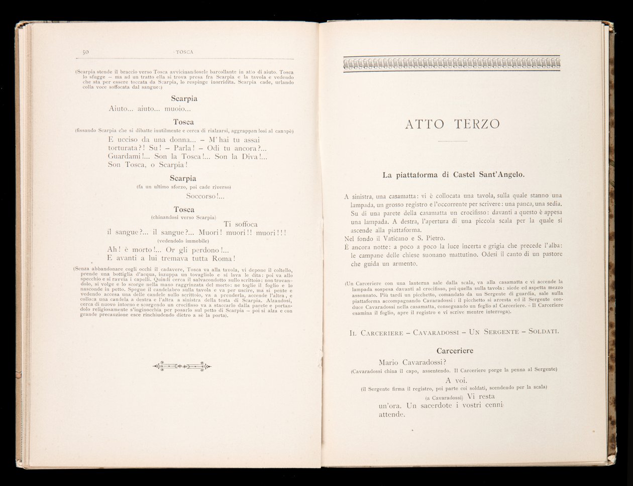 Libretto della Tosca door Giacomo Puccini, Edition Ricordi, Italië door Italian School