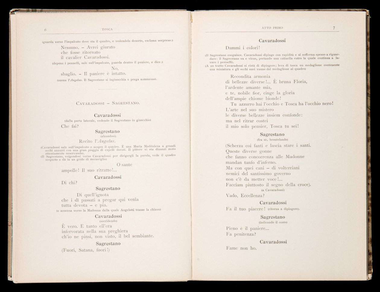 Libretto della Tosca door Giacomo Puccini, Edition Ricordi, Italië door Italian School