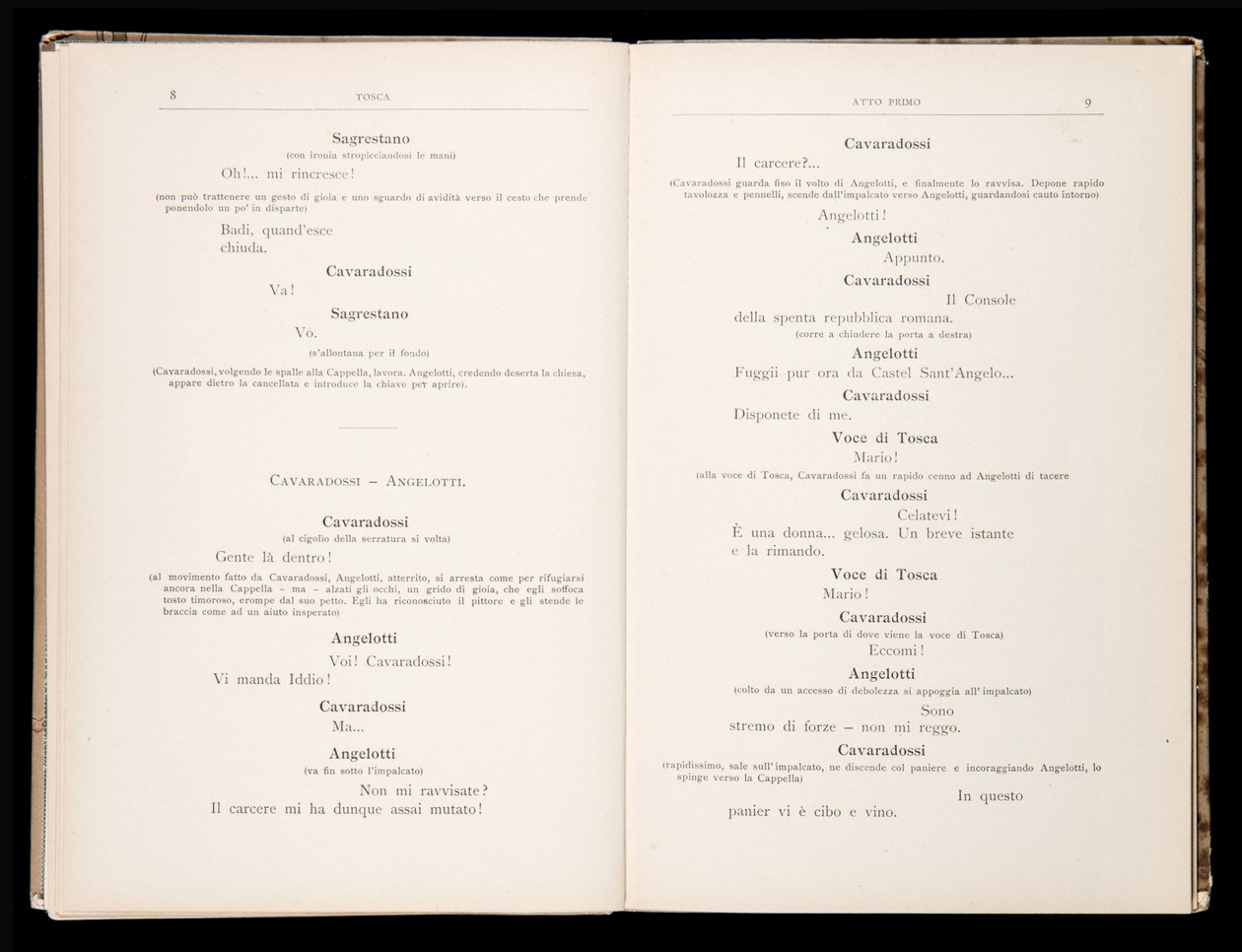 Libretto della Tosca door Giacomo Puccini, Edition Ricordi, Italië door Italian School