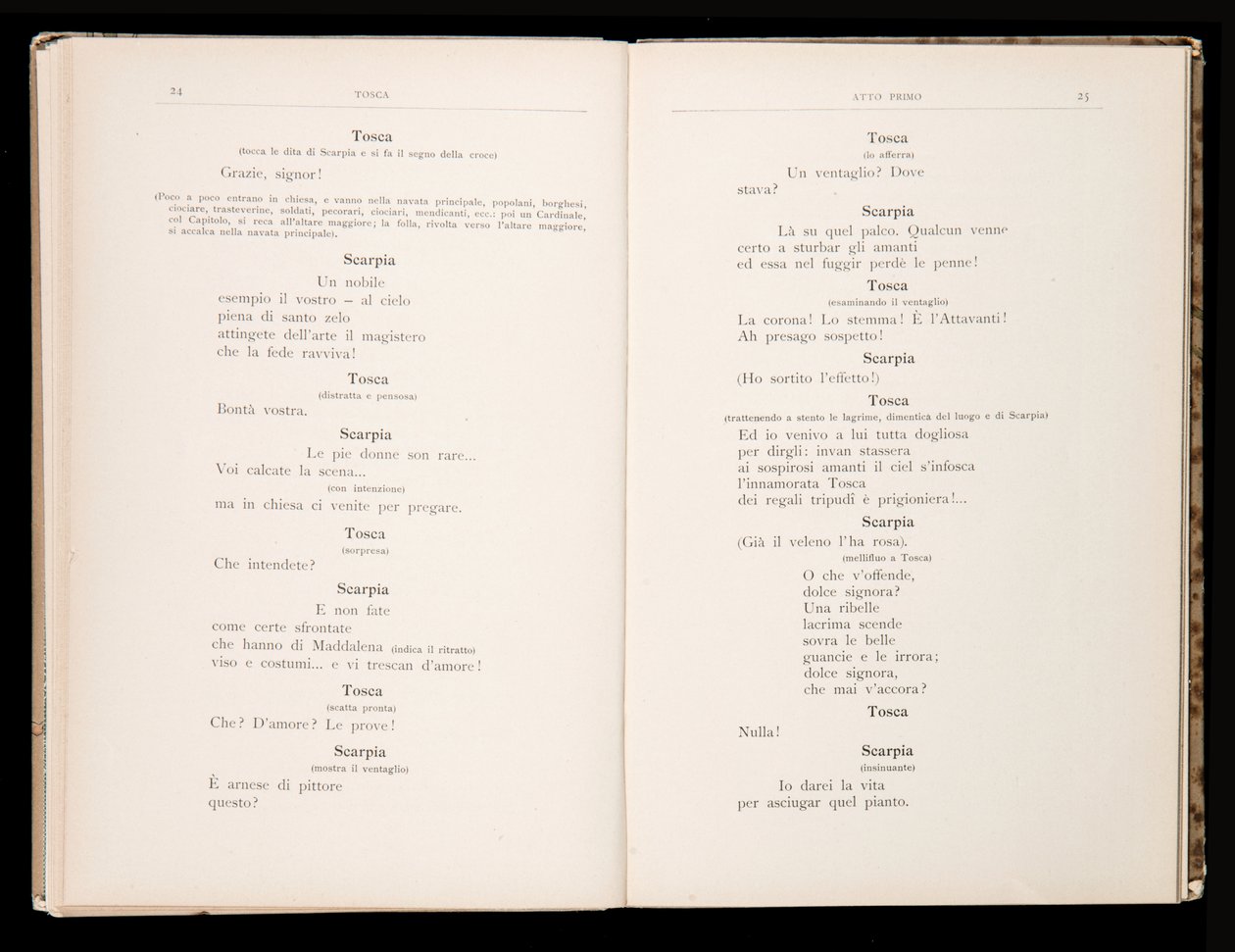 Libretto della Tosca door Giacomo Puccini, Edition Ricordi, Italië door Italian School