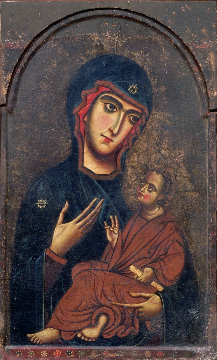 Madonna en Kind, bekend als de Pisa Madonna, Florentijnse School door Italian School