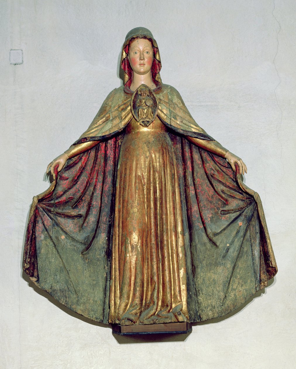Madonna van Barmhartigheid (beschilderd hout) door Italian School