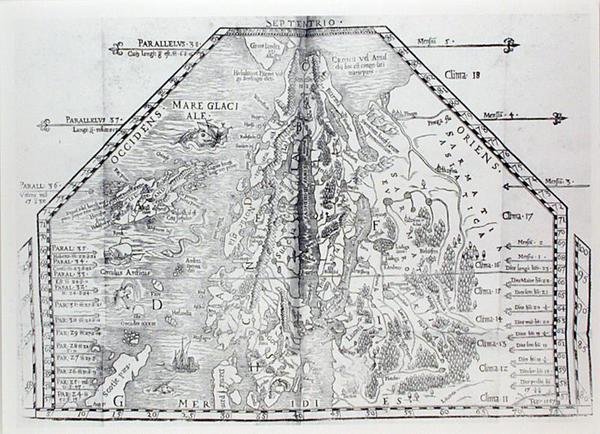 Kaart van Scandinavië, uit een atlas door Olaus Magnus door Italian School