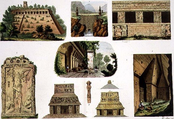 Mexicaanse Oudheden, architectonische details, plaat 48A uit 