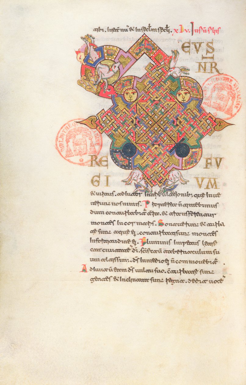 Ms 364 Letter D (Deus) Initiaal uit het Brevier van Monte Cassino door Italian School