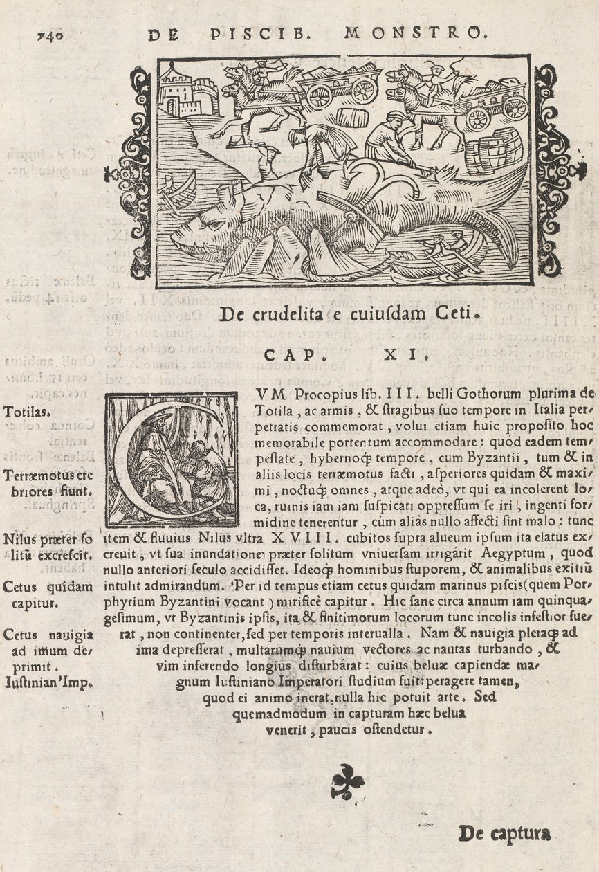 Pagina 740 uit Historia De Gentivus Septentrionalibus door Magnus Olaus, Rome 1565 door Italian School