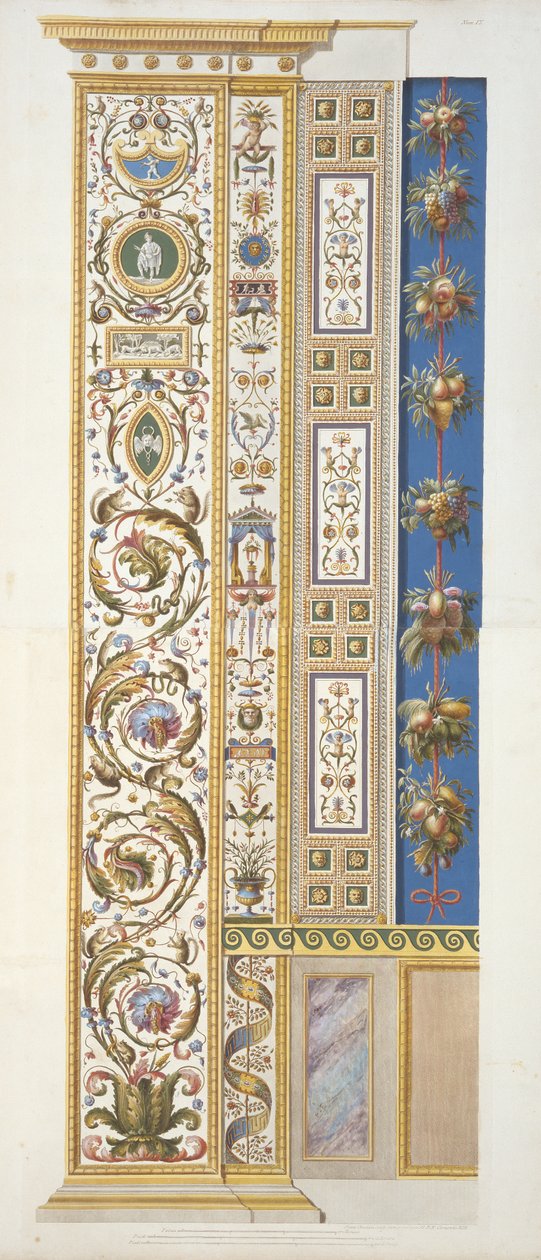 Paneel van de Raphael Loggia in het Vaticaan, uit Delle Loggie di Rafaele nel Vaticano, gegraveerd door Giovanni Ottaviani (ca.1735-1808), gepubliceerd ca. 1772-77 door Italian School