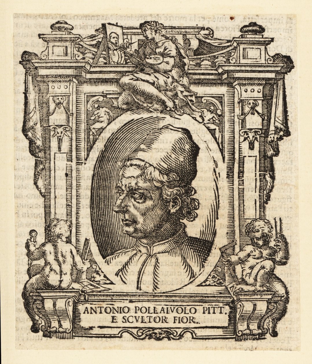 Portret van Antonio del Pollaiuolo, Italiaanse schilder, beeldhouwer, graveur en goudsmid van de Renaissance uit Florence, circa 1429-1498 door Italian School