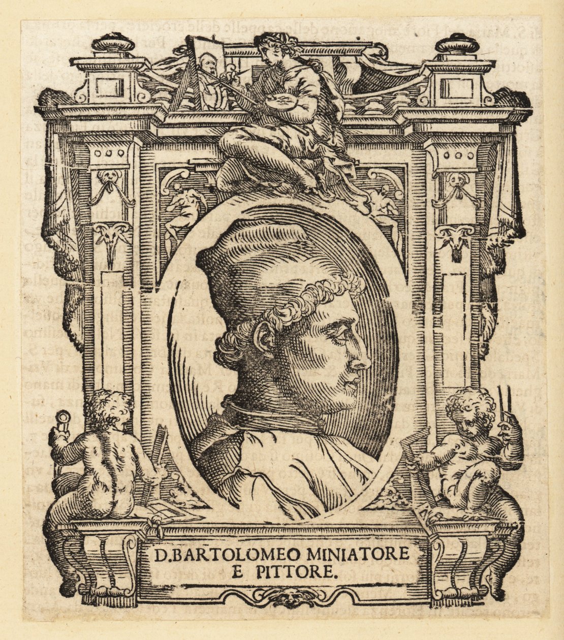 Portret van Bartolomeo della Gatta, Italiaanse schilder, verluchter en architect door Italian School