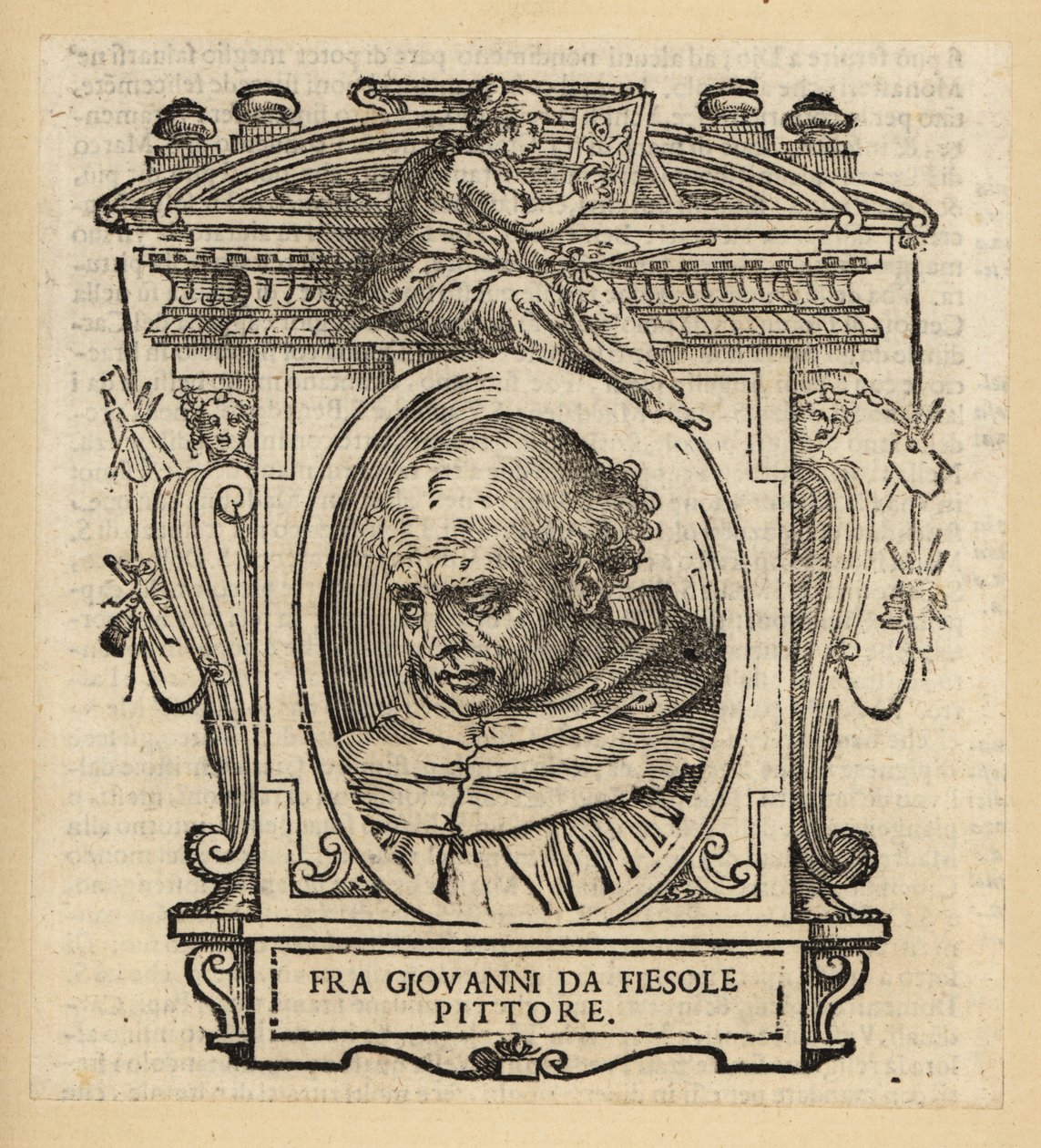 Portret van Fra Angelico, Italiaanse schilder van de vroege Renaissance, circa 1395-1455 door Italian School