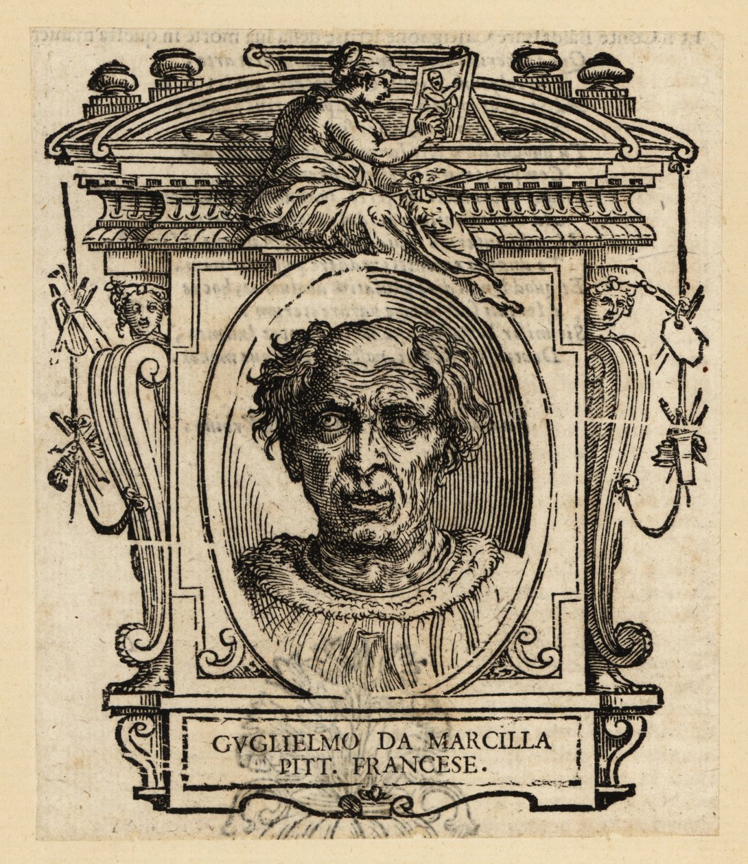Portret van Guillaume de Marcillat, Franse schilder en glas-in-loodkunstenaar, circa 1470-1529 door Italian School