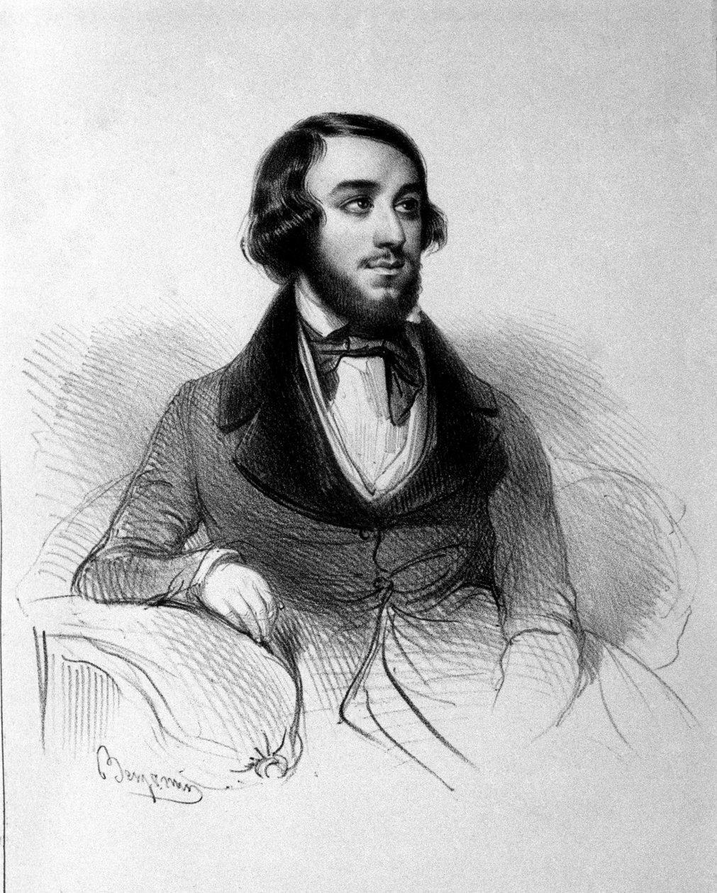 Portret van de Italiaanse tenor Mario Candia (1810 - 1883) door Italian School