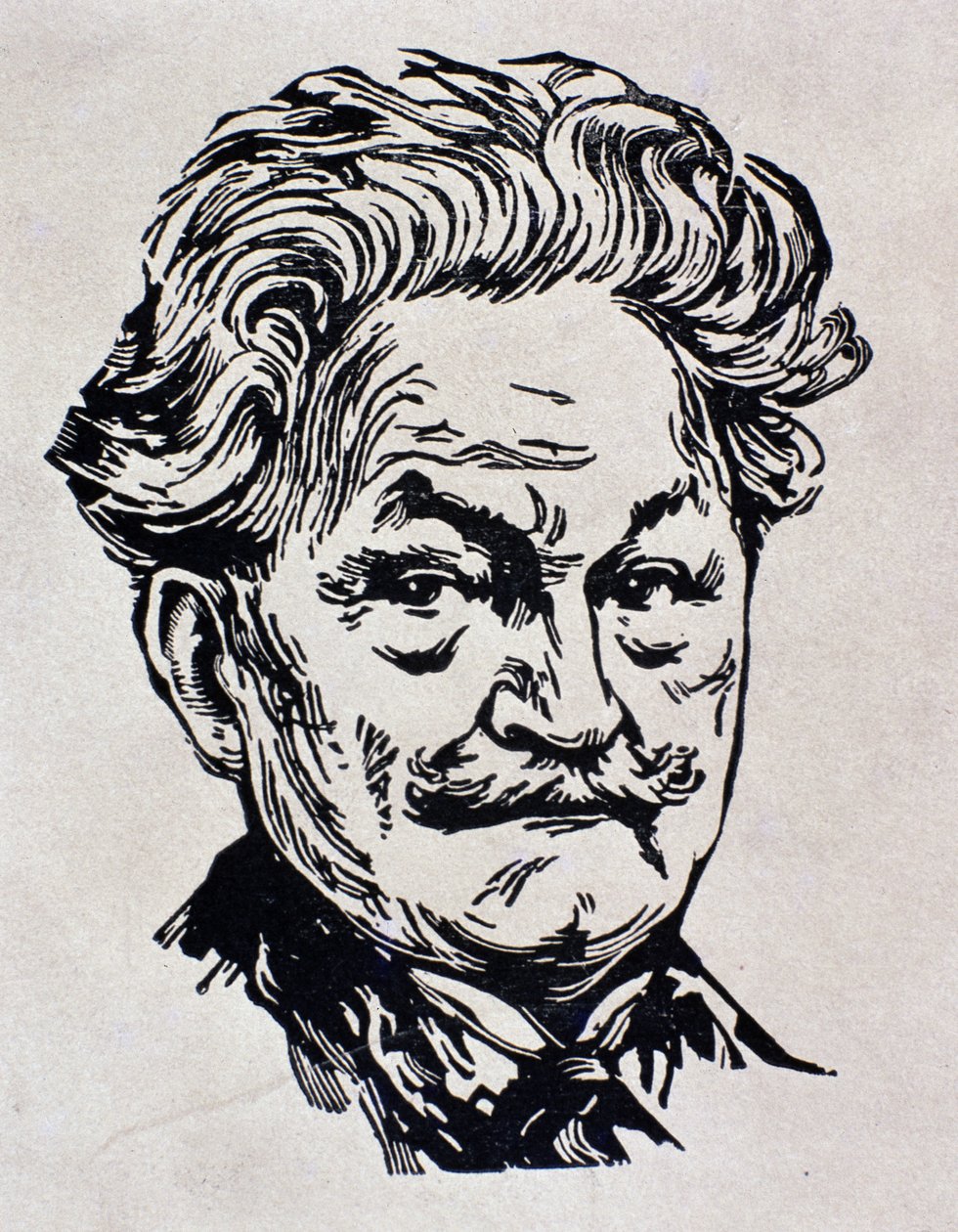 Portret van Leos Janacek, illustratie uit zijn autobiografie 