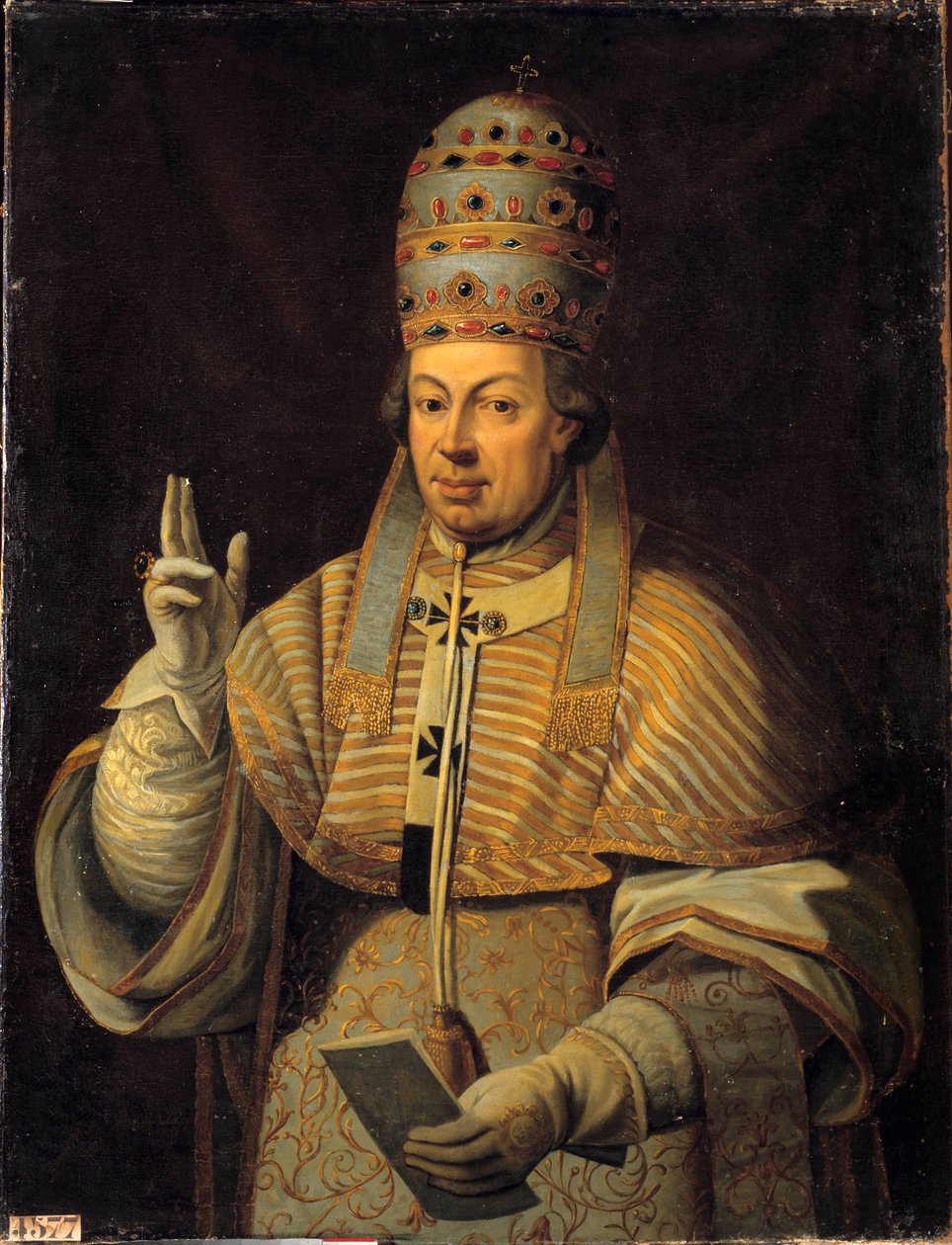 Portret van paus Pius VI (1717-1799) door Italian School