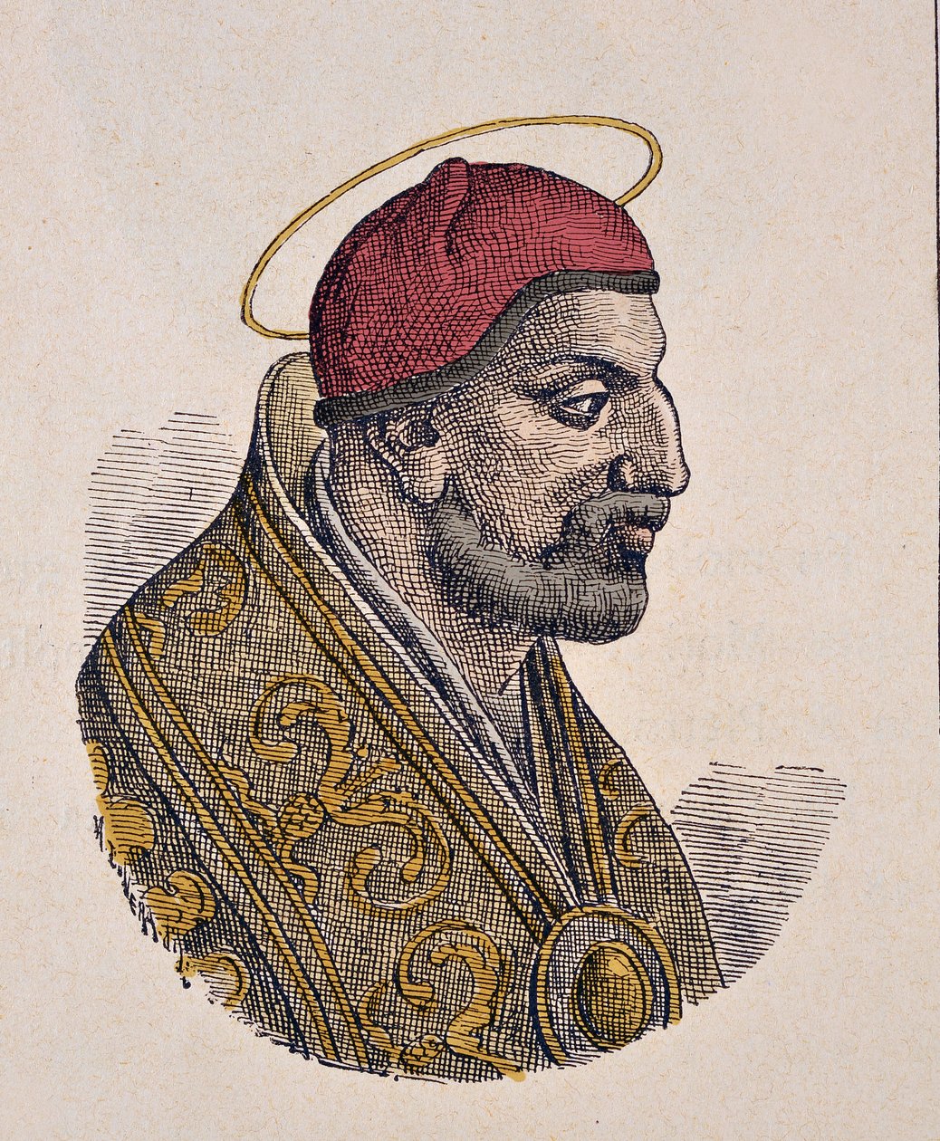 Portret van paus Benedictus II (684-685) door Italian School