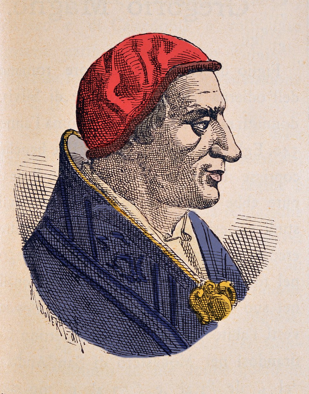 Portret van paus Benedictus I (575-579) door Italian School